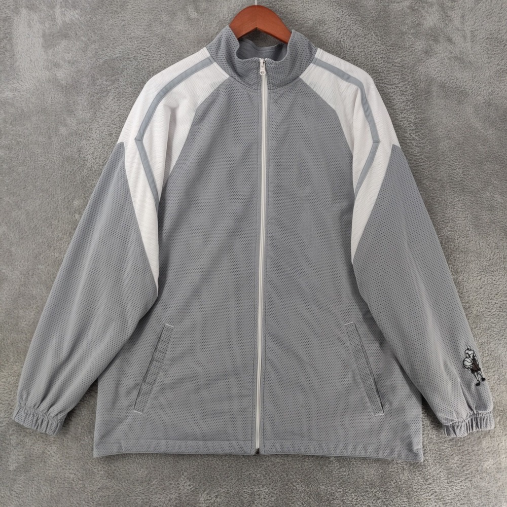 Vintage And1 Track Jacket Mens XL Grey Full Zip Basketball Embroidered Logo Y2K